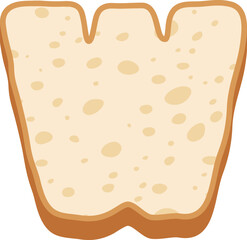 Bread Letter Alphabet Vector Element