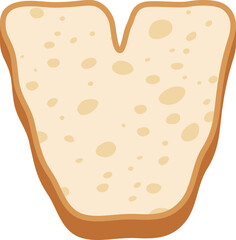 Bread Letter Alphabet Vector Element