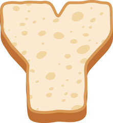 Bread Letter Alphabet Vector Element