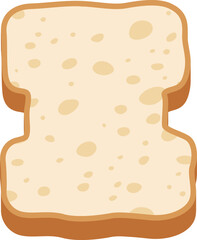 Bread Letter Alphabet Vector Element