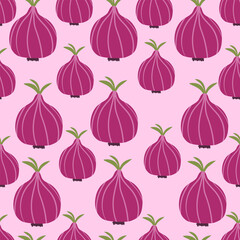 shallot seamless pattern illustration