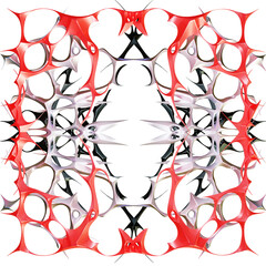 3d red cybersigil frame