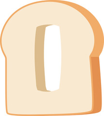 Slice Bread Letter Alphabet Vector Element