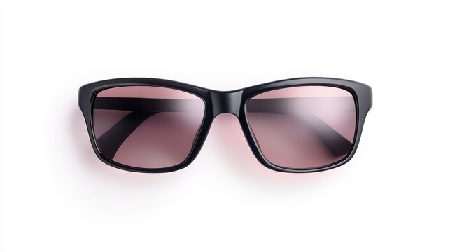 A pair of sunglasses with a pink tint