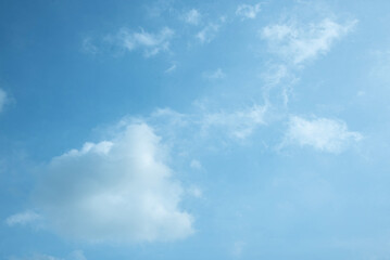 Summer blue sky cloud gradient light white background. Beauty clear cloudy in sunshine calm bright winter air bacground. Gloomy vivid cyan landscape in environment day horizon skyline view spring wind