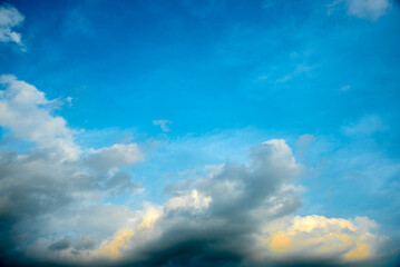 Summer blue sky cloud gradient light white background. Beauty clear cloudy in sunshine calm bright...