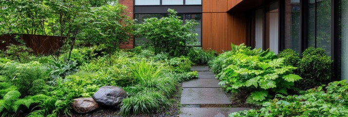 Flourishing Urban Oasis: Lush Garden in the Heart of the City