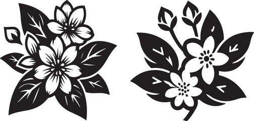 jasmine flower icon art 