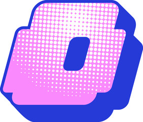 Y2K Style Letter Alphabet Vector Element
