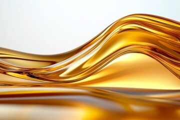flowing liquid gold, with shiny and reflective surfaces
