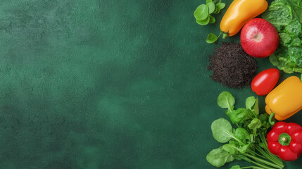 Organic gardening, composting techniques, 3D illustration