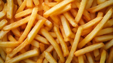 realistic full hd photo french fries covering completely the surface of the image
