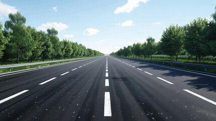 Fototapeta premium highway road, daylight, realistic style, shot on nikon 