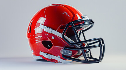 Fototapeta premium Football helmet on white.