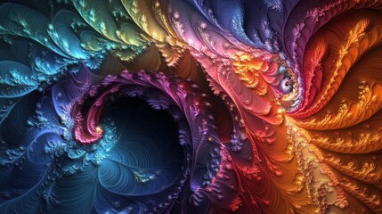 Abstract Swirling Colors