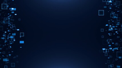 Technology tunnel digital business corporate abstract particles hex presentation broadcast background loop - Powered by Adobe