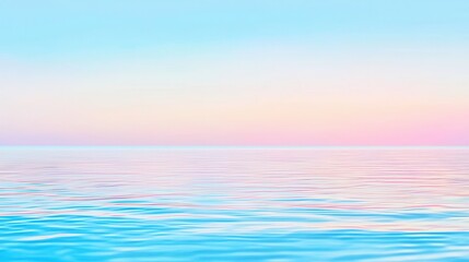 Abstract Ocean Water with Pink and Blue Sky Reflection