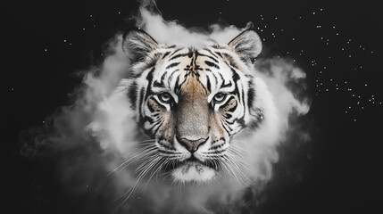 Obraz premium white tiger head
