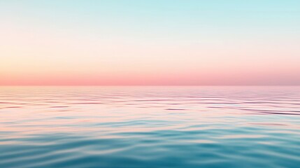 Obraz premium Peaceful Ocean Sunset with Calm Water and Pastel Sky