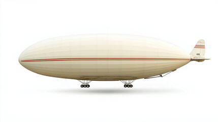 Obraz premium Futuristic Airship Design : Giant Zeppelin in Flight with Sleek Modern Aesthetics