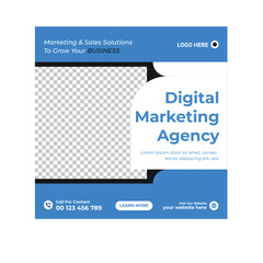 Digital marketing and corporate social media post template