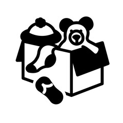 Vector solid black icon for Declutter