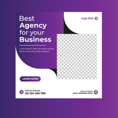 Fototapeta premium Digital marketing agency and corporate social media square banner template