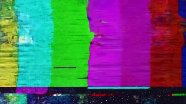 Interference and defects in video signal causing static noise and glitches