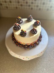 Cake on a stand