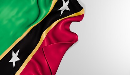 saint kitts and nevis flag background 3d image