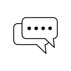 comment icon. Chat bubble. Talk bubble icons. Chat speech bubble on white background vector.