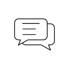 comment icon. Chat bubble. Talk bubble icons. Chat speech bubble on white background vector.