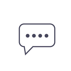 chat rectangular speech bubble icon sign vector. Speech Bubble, message icon for web and mobile app.

