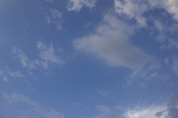 
Blue sky and white clouds.