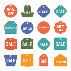 Sale price tag product badges design