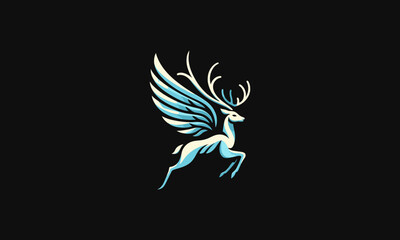 Obraz premium logo design of a deer vector illustration template