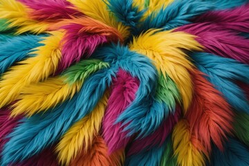 Obraz premium Multicolored fur texture