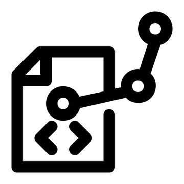 recommend clip art: data science, programming, coding, network, data, technology outline icon