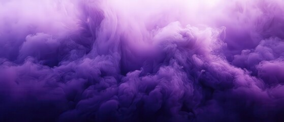 Mystical purple clouds fill the sky, creating a serene and captivating atmosphere, perfect for backgrounds and artworks.