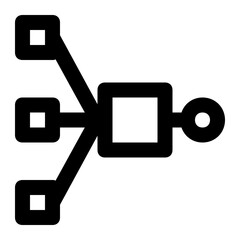 perceptron, algorithm, neural network, classifier, machine learning, data science outline icon