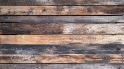 Obraz premium Distressed wood texture with vintage-inspired typography, featuring time-worn planks and classic lettering. Suitable for retro designs