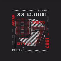 Tokyo vector illustration and typography, perfect for t-shirts, hoodies, prints etc.