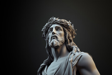White statue of Jesus Christ.