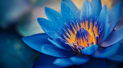 Blue lotus in closeup
