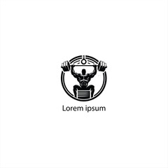 a gym logo design for brand , lifestyle, health , good health  