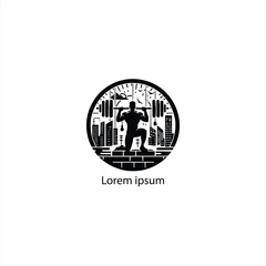 a gym logo design for brand , lifestyle, health , good health  