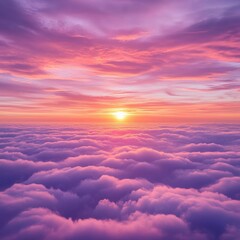 Stunning Sunset Sky Abstract: Vibrant Clouds and Gradient Hues for Travel Inspiration. Elegant Minimalist Composition with Textured Design. Perfect for UI, Web Posters, and High-Resolution Wallpapers.