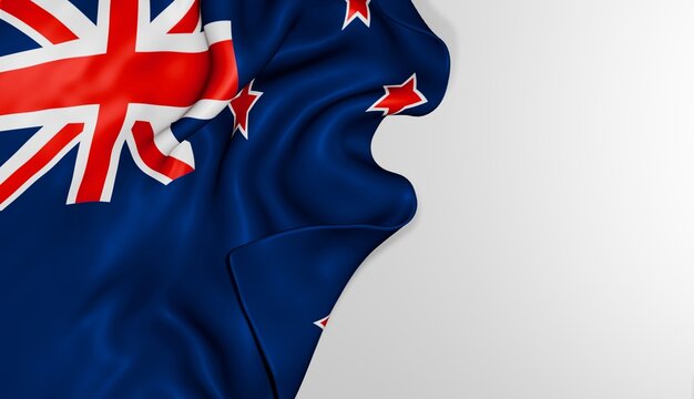 New Zealand flag background 3d image - Powered by Adobe