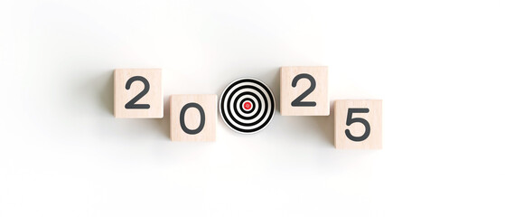 Target for new year 2025. 3d rendering