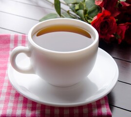 Cup of tea in catering concept